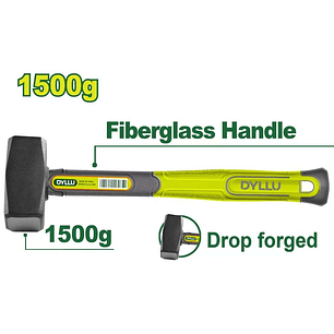 Porra 3 lb DYLLU DTHM2315 Mango Fibra de Vidrio