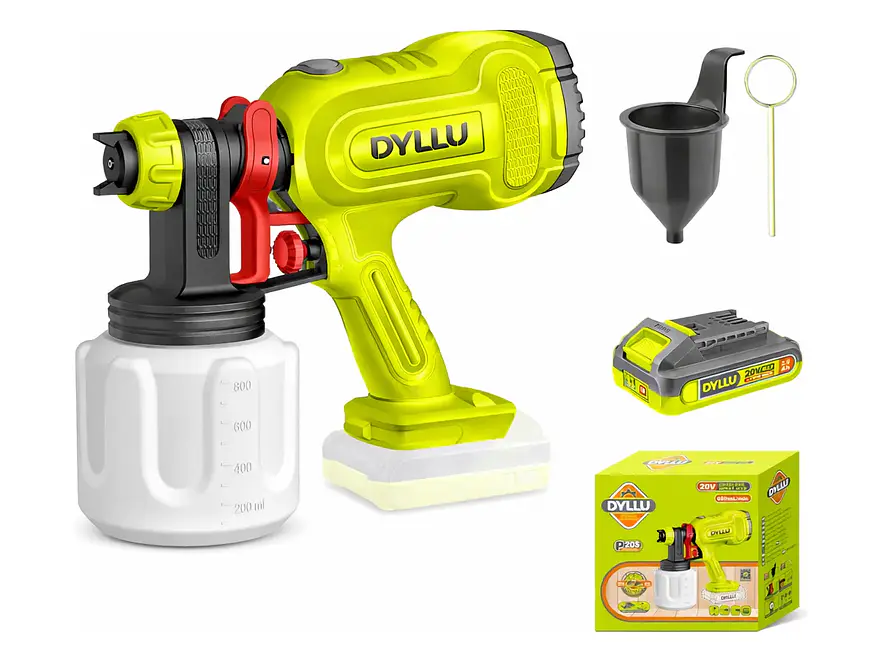 Pistola para Pintar Eléctrica 800ml DYLLU UDTSU30664 20V Inalámbrica - Envío a todo Colombia | aztools.co