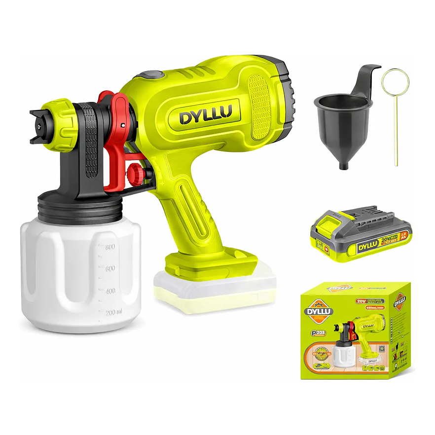 Pistola para Pintar Eléctrica 800ml DYLLU UDTSU30664 20V Inalámbrica - Envío a todo Colombia | aztools.co