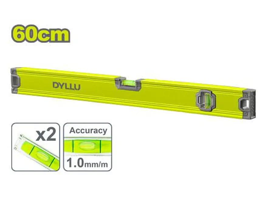 Nivel de Aluminio DYLLU DTSL2G60 Longitud 60cm - Envío a todo Colombia | aztools.co