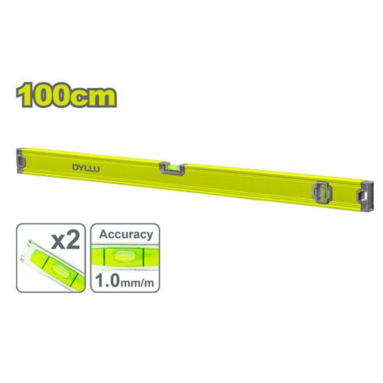 Nivel de Aluminio DYLLU DTSL2G100 Longitud 100cm