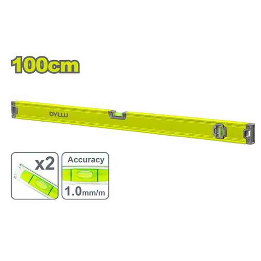 Nivel de Aluminio DYLLU DTSL2G100 Longitud 100cm - Envío a todo Colombia | aztools.co
