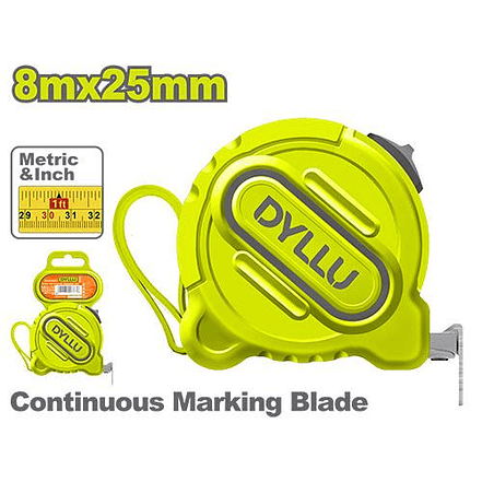 Metro 8 Mts DYLLU DTMT1240 Hoja 25mm