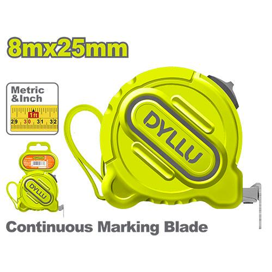 Metro 8 Mts DYLLU DTMT1240 Hoja 25mm - Envío a todo Colombia | aztools.co