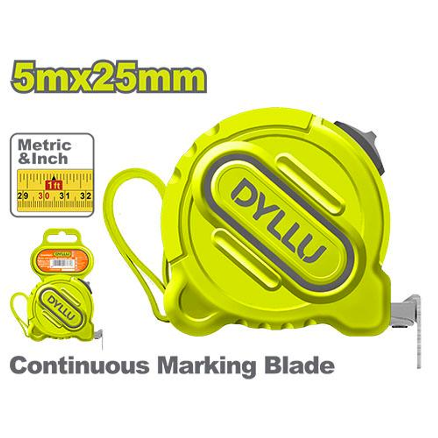 Metro 5 Mts DYLLU DTMT1230 Hoja 25mm - Envío a todo Colombia | aztools.co