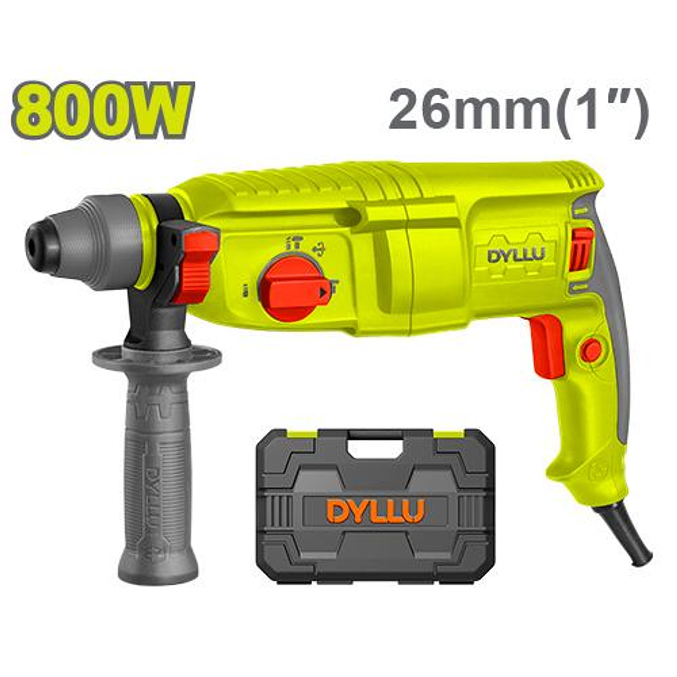 Taladro Rotomartillo SDS PLUS DYLLU UDTRH1D26 Potencia 800W 120V