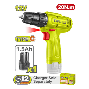 Taladro Inalámbrico 3/8 DYLLU DTCDS518 12V 20NM
