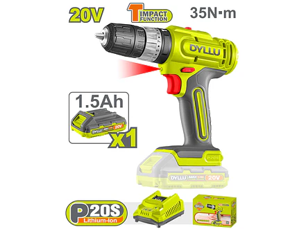 Taladro Inalámbrico DYLLU UDTCDP521 20V 35NM - Envío a todo Colombia | aztools.co