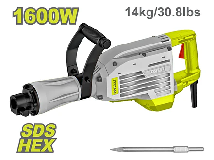 Demoledor SDS HEX DYLLU UDTDB1D80 1600W 45J - Foto 2 | aztools.co