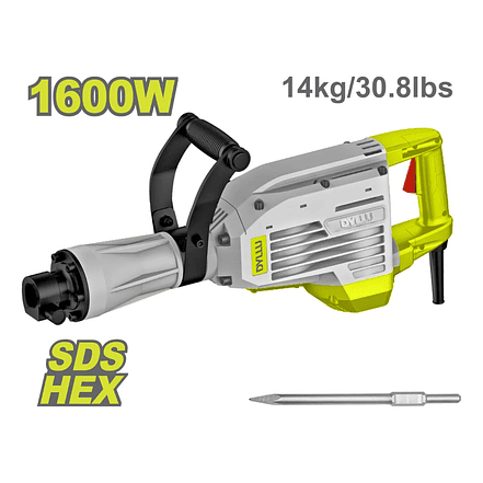 Demoledor SDS HEX DYLLU UDTDB1D80 1600W 45J 2