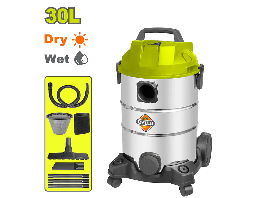 Aspiradora y Sopladora Humedo y Seco 30L DYLLU UDTVR4A30 Potencia 1100W - Envío a todo Colombia | aztools.co