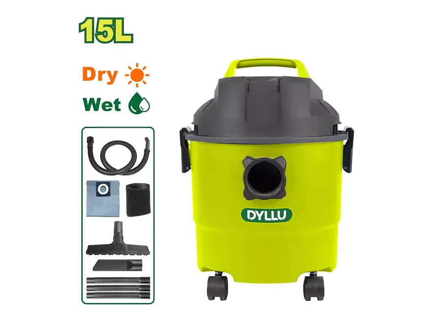 Aspiradora y Sopladora Humedo y Seco 15L DYLLU UDTVR1A15 Potencia 1100W - Envío a todo Colombia | aztools.co