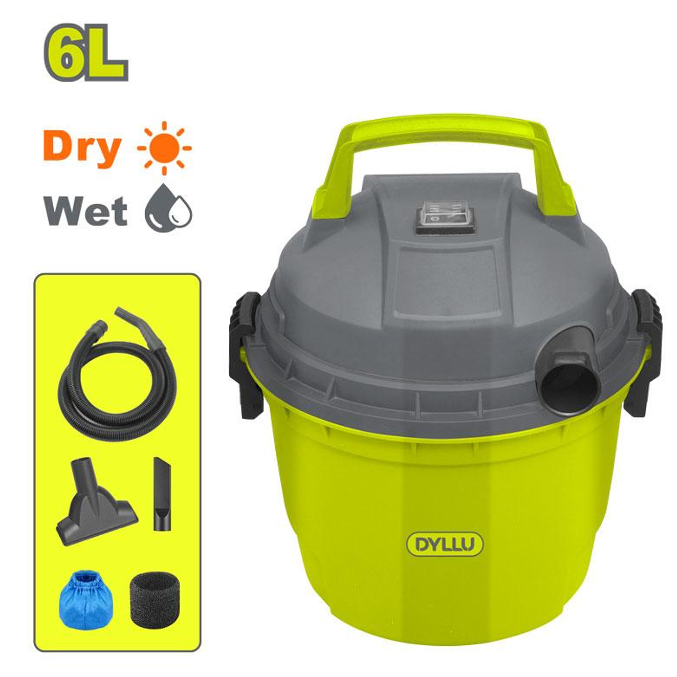 Aspiradora y Sopladora Humedo y Seco 5L DYLLU UDTVR1A06 Potencia 500W 2