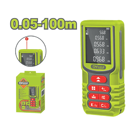 Medidor de Distancia Láser 100m DYLLU DTDL1520 Luz Roja 1