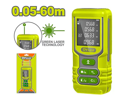 Medidor de Distancia Láser 60m DYLLU DTDL1526 Luz Verde - Envío a todo Colombia | aztools.co