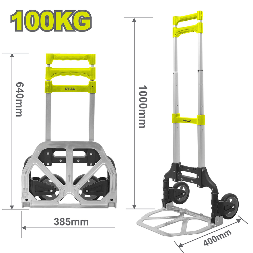 Carretilla Plegable DYLLU DTWB8A10 Capacidad 100Kg - Envío a todo Colombia | aztools.co