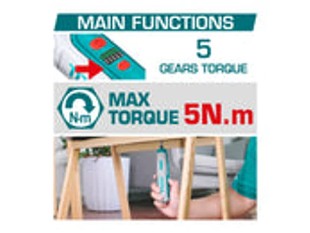 Atornillador Inalámbrico 4V TOTAL TSDLI04062 Kit 43 Piezas 5Nm - Foto 2 | aztools.co