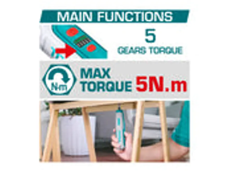 Atornillador Inalámbrico 4V TOTAL TSDLI04062 Kit 43 Piezas 5Nm - Foto 2 | aztools.co