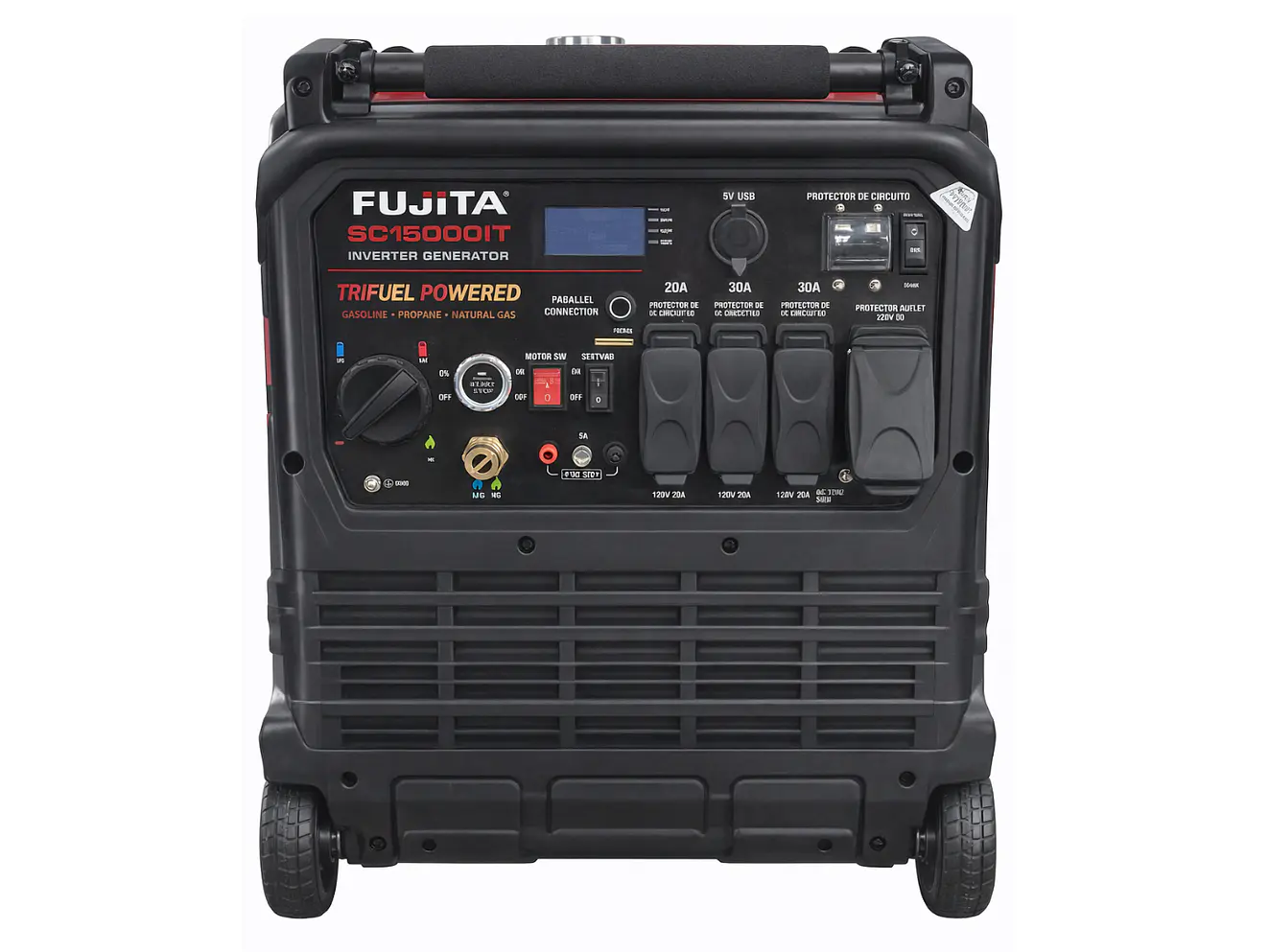 Planta Eléctrica a Gas, FUJITA SC15000IT 12kW Trifuel (Inverter, 120V/240V) - Foto 2 | aztools.co