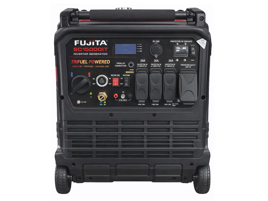 Planta Eléctrica a Gas, FUJITA SC15000IT 12kW Trifuel (Inverter, 120V/240V) - Foto 2 | aztools.co