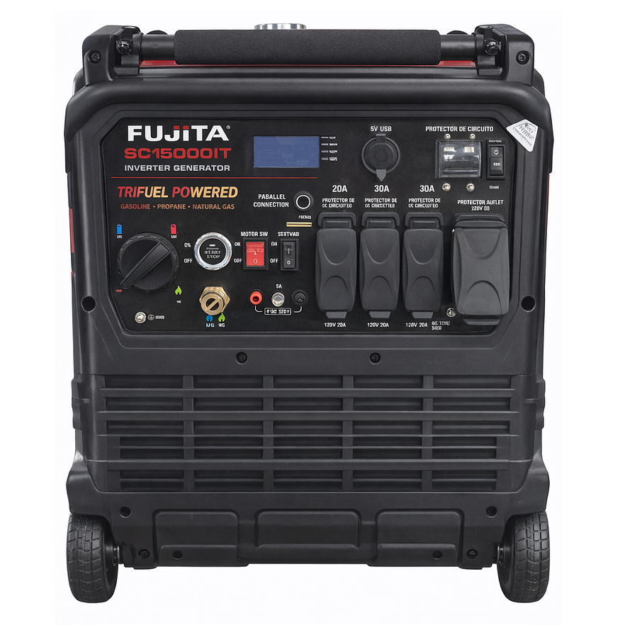 Planta Eléctrica a Gas, FUJITA SC15000IT 12kW Trifuel (Inverter, 120V/240V) 2