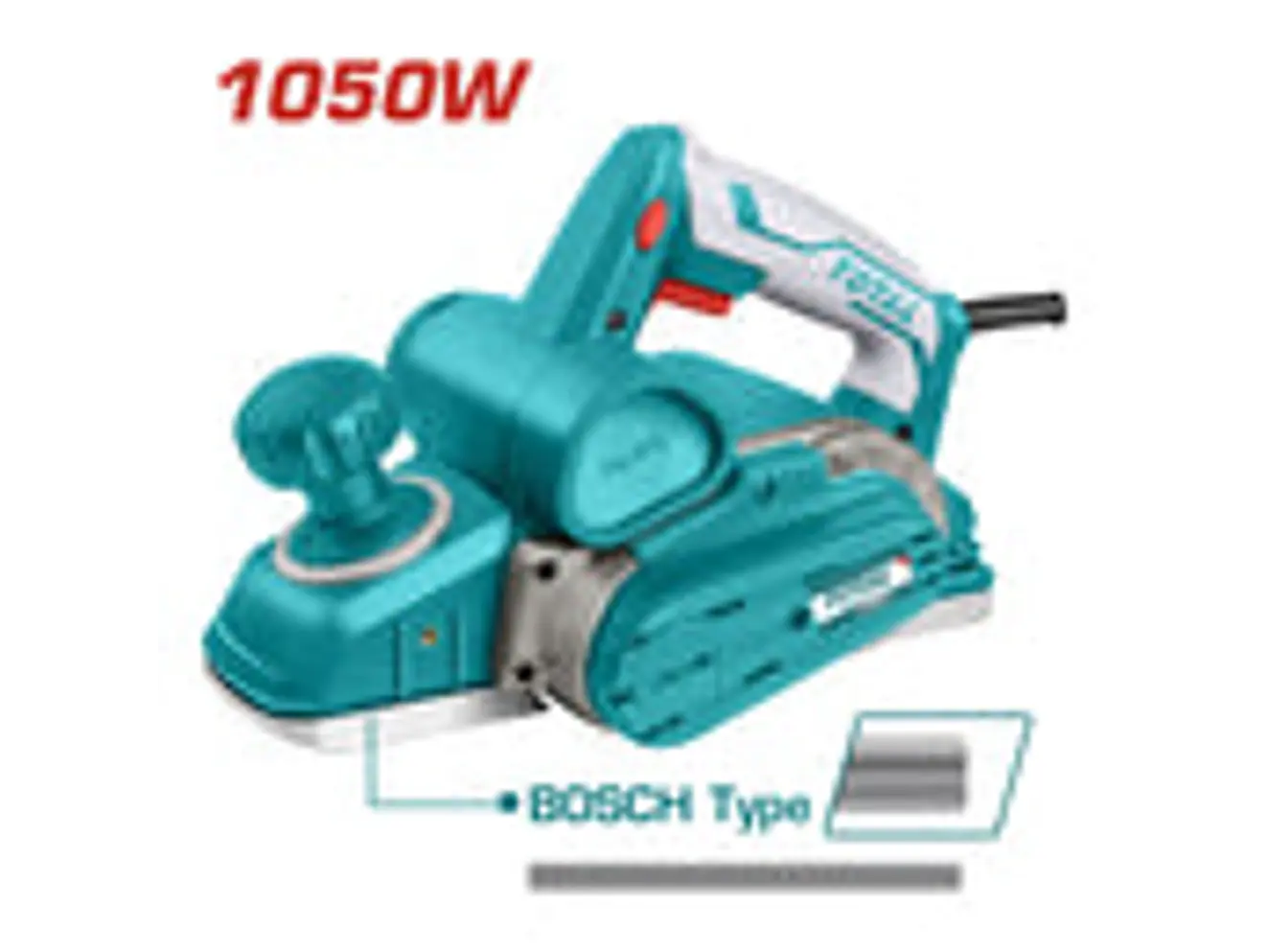 Cepillo Eléctrico Industrial TOTAL UTL1108236 1050W Ancho 82mm - Foto 3 | aztools.co