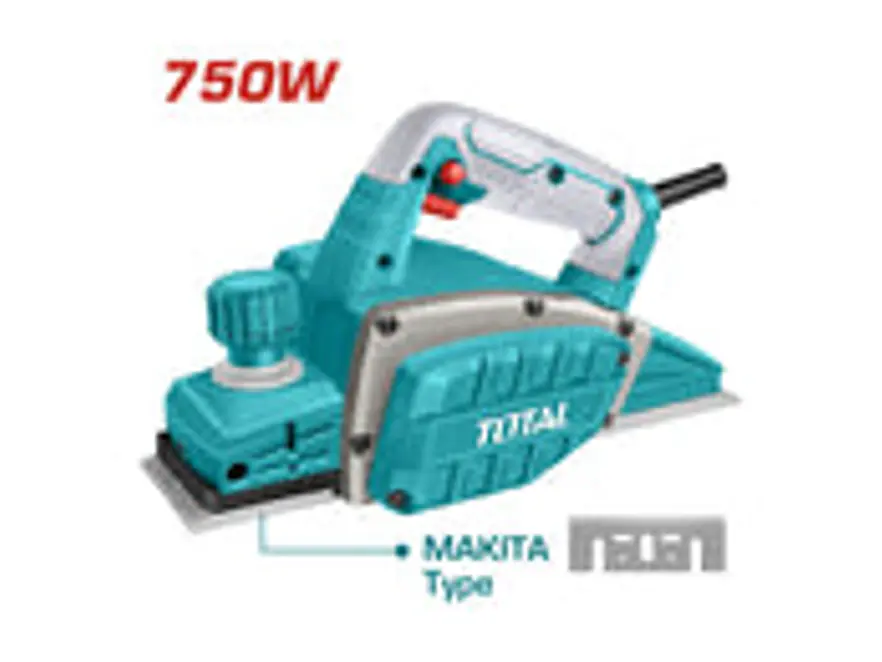 Cepillo Eléctrico Industrial TOTAL UTL7508226 750W Ancho 82mm - Foto 2 | aztools.co