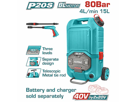 Hidrolavadora Inalámbrica 40V TOTAL TPWLI4006 Industrial 1160 PSI (Solo Herramienta) - Foto 1 | aztools.co