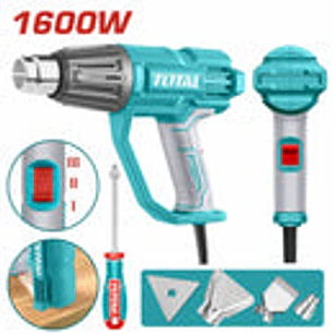 Pistola de Calor Industrial TOTAL UTB16078 1600W con Accesorios