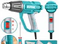 Pistola de Calor Industrial TOTAL UTB16078 1600W con Accesorios - Miniatura 2 | aztools.co