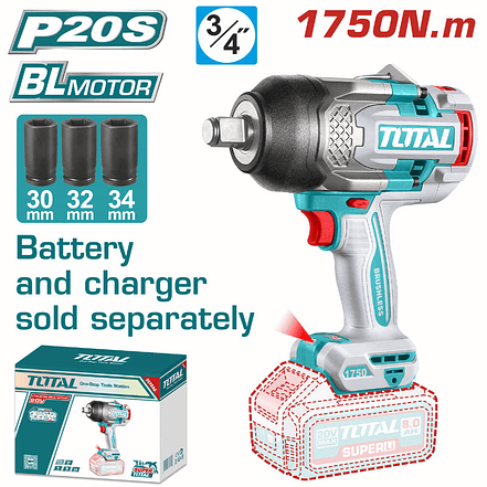 Pistola de impacto inalambrica 3/4