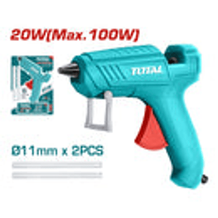 Pistola Silicona 100W 120V Total UTT101116, Barra Gruesa  2