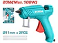 Pistola de Silicona Industrial TOTAL UTT101116 100W Barra Gruesa - Miniatura 2 | aztools.co