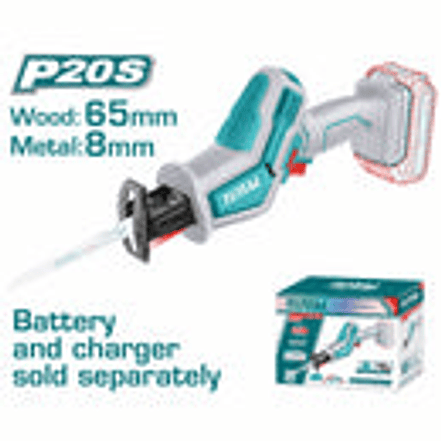 Sierra sable inalambrica 20v, Total TRSLI6506, bateria y cargador no incluidos 1