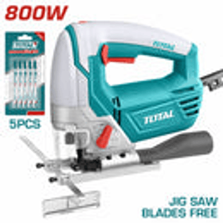 Caladora electrica 800W Industrial Total UTS2081006, Incluye juego de sierras  2