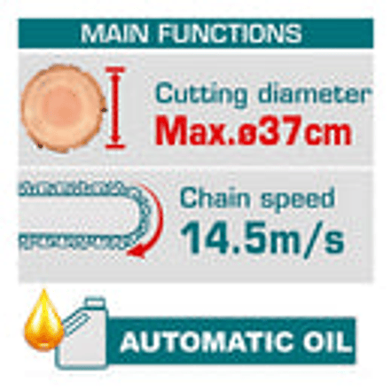 Motosierra inalambrica 16