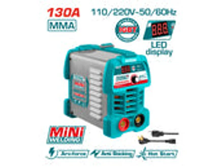Soldador Inversor Digital 130A TOTAL UTW213049 MMA 110V-220V Industrial - Foto 2 | aztools.co