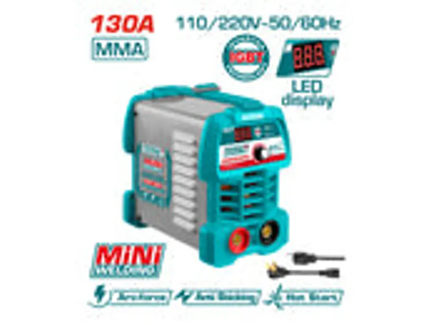 Soldador Inversor Digital 130A TOTAL UTW213049 MMA 110V-220V Industrial - Foto 2 | aztools.co