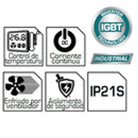 Soldador inversor digital 160A, MMA, 110-120V, Total UTW21606 3