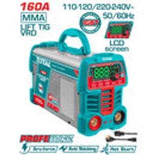 Soldador inversor digital 106A, MMA-LIFT TIG-VRD, 110-120V Total UTW216069