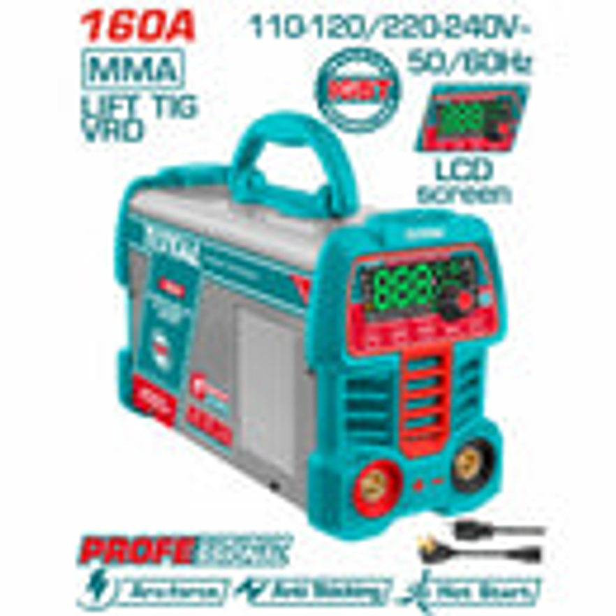 Soldador inversor digital 106A, MMA-LIFT TIG-VRD, 110-120V Total UTW216069 1