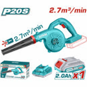Sopladora Inalámbrica 20V TOTAL UTABLI200281 Kit Batería 2.0Ah y Cargador