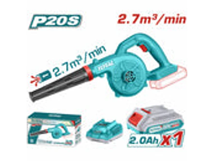Sopladora Inalámbrica 20V TOTAL UTABLI200281 Kit Batería 2.0Ah y Cargador - Foto 2 | aztools.co
