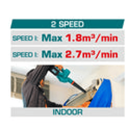 Sopladora inalambrica 20V, bateria y cargador No incluido Total TABLI20018 2