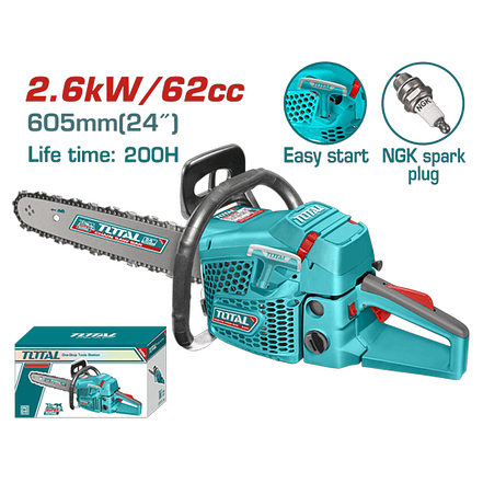 Motosierra a Gasolina TOTAL TG5602411 2.4kW 62cc (24
