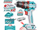 Taladro Percutor Inalámbrico TOTAL UTIDLI20558 20V 55Nm Brushless + 47 Accesorios - Miniatura 1 | aztools.co