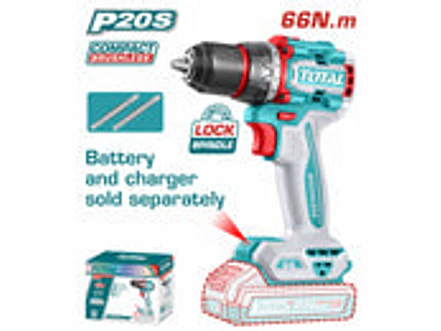 Taladro Atornillador Brushless 20V TOTAL TDLI206681 Industrial 66Nm (Solo Herramienta) - Foto 1 | aztools.co