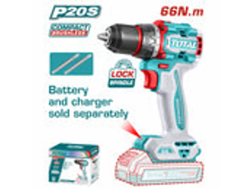 Taladro Atornillador Brushless 20V TOTAL TDLI206681 Industrial 66Nm (Solo Herramienta) - Foto 1 | aztools.co