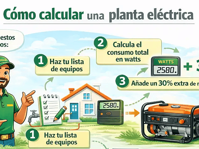 Como calcular una planta electrica​