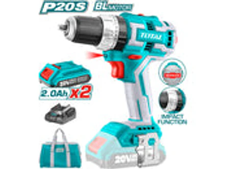 Taladro Percutor Brushless 20V TOTAL UTIDLI20605 Industrial 60Nm + 2 Baterías + 50 Accesorios - Foto 2 | aztools.co